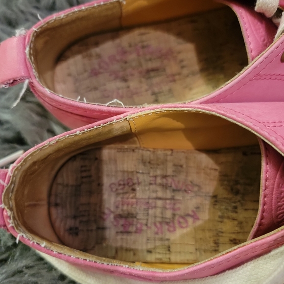Womens pink cork sneakers - Picture 3 of 5
